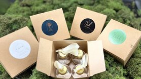 Doosje met 4 gevulde kerstballen 🎄